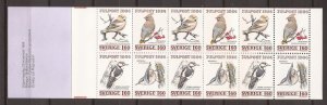 1984 Sweden -Sc 1520a - MNH VF - complete booklet - Christmas Birds