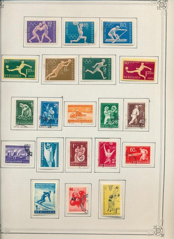 BULGARIA 1950s Sport Flowers Birds M&U Collection Apprx 180+Items Au13340