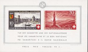 Switzerland 1942 Geneva 2'000 Anniversary Souvenir Sheet. XF/NH/(**) Semi-Postal