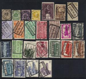 Belgium choice postmarks w railways