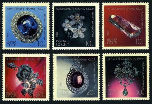 Russia 3917-3922, MNH. Mi 3950-3955. Precious Jewels, Diamond Fund USSR, 1971.