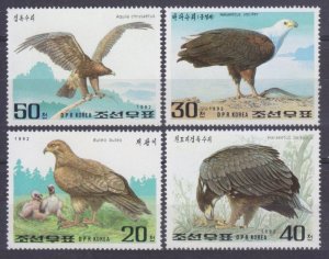 1992 North Korea 3260-3263 Birds of prey 6,10 €