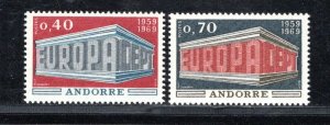 ANDORRA - FRENCH ADMINISTRATION SC# 188-89  FVF/MNH