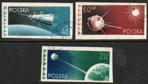 Poland Sc #875-877 Used imperforate