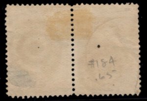 U.S. - 184 -  Imprint Pair -  Used