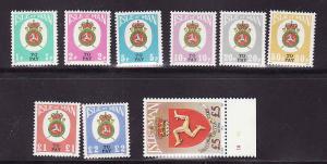 Isle of Man-SC#J17-25-postage due set-unused-NH-1982-92-