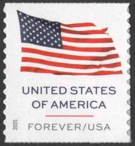 SC#6019 (Forever) U.S. Flag (BCA) Coil Single (2025) SA