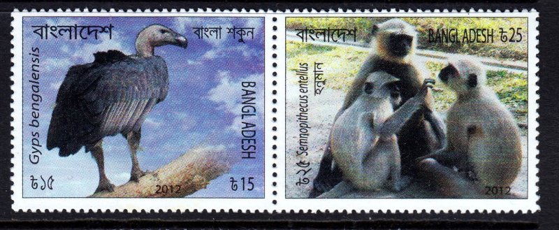 Bangladesh 2012 Endangered Animals Mint MNH Set Pair SC 799