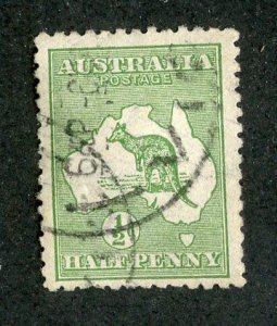 1913 Sc #1 used cv.$7.50 ( 6 Australia )