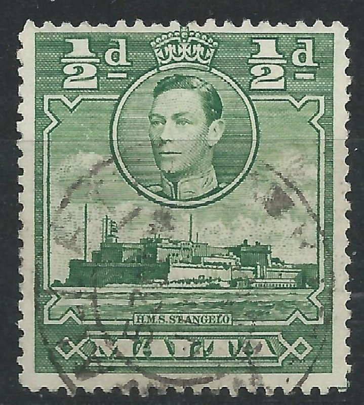 Malta 1938 - George VI ½d - SG218 used