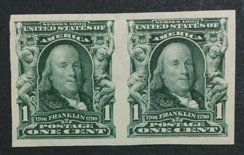 MOMEN: US #314 PAIR MINT OG H #31812