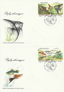 Poland 1994 FDC Stamps Scott 3212 Aquarium Fish