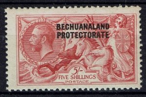 BECHUANALAND SG89 1920 5/= ROSE-CARMINE SEAHORSE BW PRINTING OVPT ON GB MNH (d)