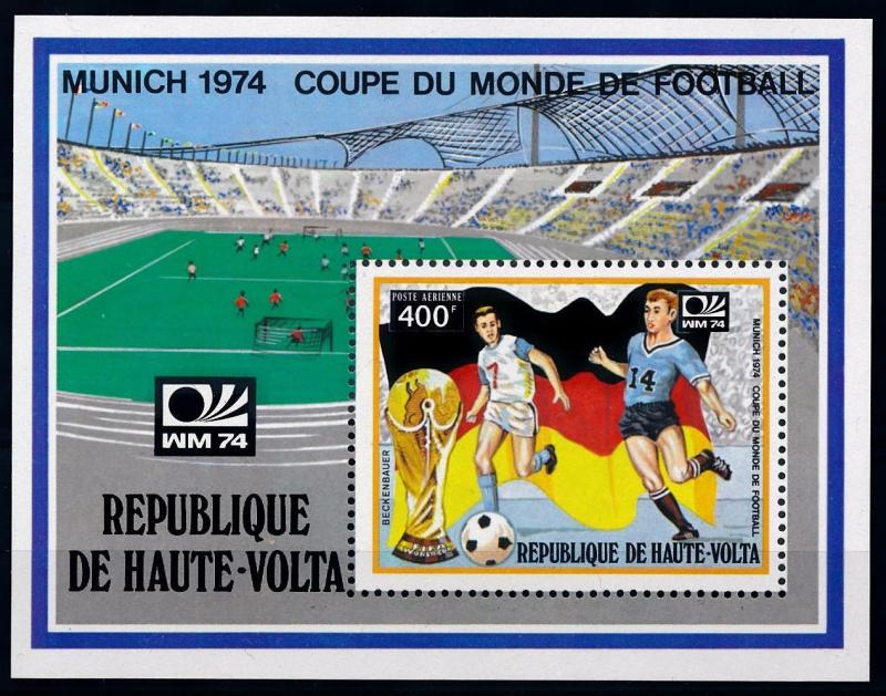 [69073] Burkina Faso Upper Volta 1974 World Cup Soccer Germany Sheet MNH