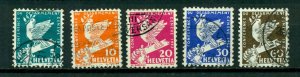 Switzerland 1932 #210 - 214 U SCV(2024) = $12.60