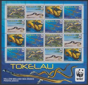 XG-AM058 TOKELAU ISLANDS - Wwf, 2011 Sea Snake, Nature, Wild Animals MNH Sheet