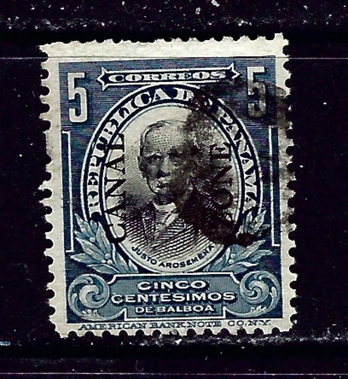 Canal Zone 33 Used 1907 overprint