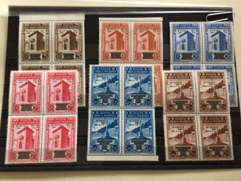 San Marino 1943 Propaganda mint never hinged stamps blocks A10461