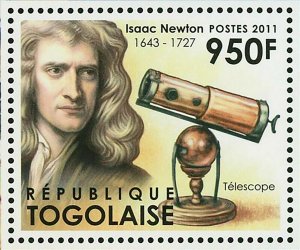 Great Physicists Stamp Thomas Alva Edison Isaac Newton Nicolas Copernic S/S MNH