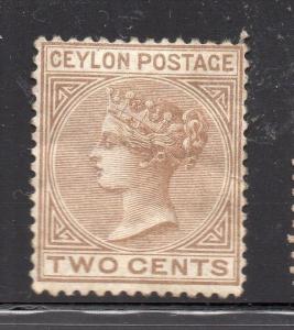 Ceylon 1872 Crown CC Early Issue Fine Mint Hinged 2c. 230393