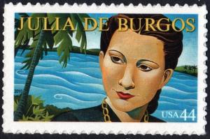 SC#4476 44¢ Literary Arts: Julia de Burgos Single (2010) SA