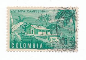   Colombia 1950  Scott 590 used - 5c, Rural life, Farm