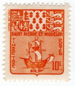 (I.B) France Colonial Postal : Post Tax 10c (Saint Pierre et Miquelon)