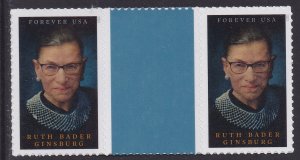 US 5821 Ruth Bader Ginsburg F vert gutter pair MNH 2023