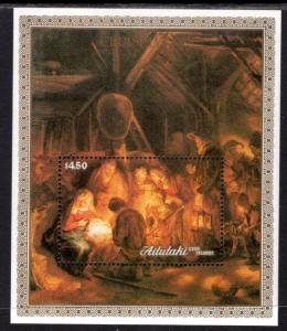 Aitutaki 428 Christmas Souvenir Sheet MNH VF