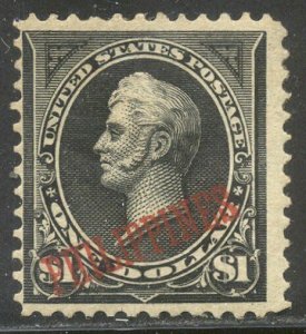 PHILIPPINES #223A SCARCE Mint w/ Cert - 1901 $1 Black, Type II