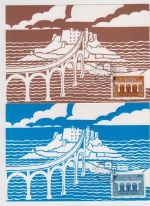 Isle of Man 1984 - Europa (Bridge) set 2 Maxicard