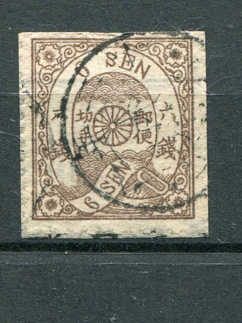 JAPAN 1874 6S Mi#17z used  VF EUR 400  - Lakeshore Philatelics