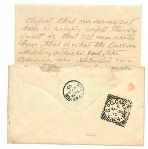 S.Africa COGH BOER WAR Military Letter FPO GOOD CONTENTS 1900 {samwells} MS1875