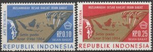 West Irian, Indonesia, #48-49  Unused From 1968, CV-$10.25