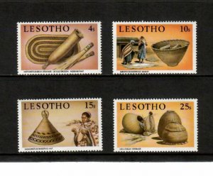 Lesotho 1980 - Traditional Sewing Art - Set of 4 Stamps - Scott #282-5- MNH