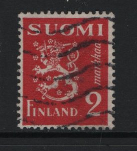 Finland    #173  used  1936   Lion  2m carmine