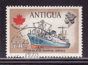 Antigua-Sc #254-used-75c Shipping Service-Federal Maple-Ship