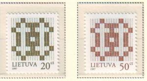 Lithuania Sc 581-2 1997 Double Barred Crosses stamp set m...