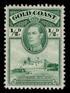 GOLD COAST GVI SG120, ½d green, NH MINT. Cat £17. PERF 12