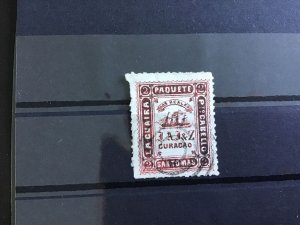 San Thomas Curacao Steam Ship Company used  stamp  R29901