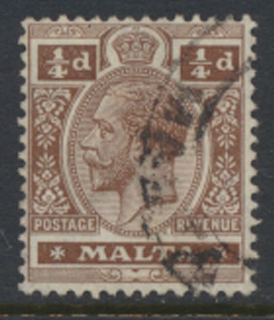 Malta SG 69a  SC# 49*    Used  Deep Brown  please see details and scans 1919 ...