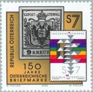 Austria 2000 MNH Stamps Scott 1819 Philately 150 Years of Austrian Stamps