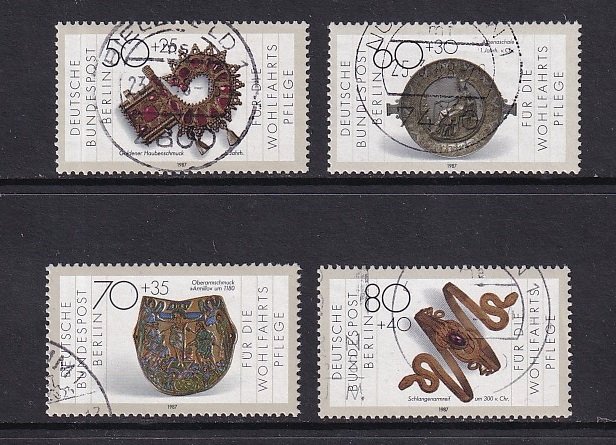 Germany Berlin  #9NB249-9NB252    used   1987  gold and silver artefacts