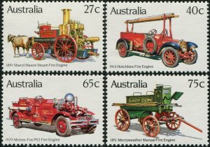 Australia 1983 SG875-878 Vintage Fire Engines set MNH