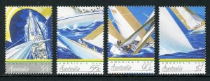 1986 Australia Sc #1011 1012 1013 1014 - America's Cup Sailing Race - MNH Cv$6