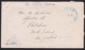 NEW ZEALAND FORCES NEW CALEDONIA WW2 censor cover NZAPO / 2 /150...........B5382
