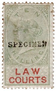 (I.B) QV Revenue : Law Courts (Scotland) 10/- (1882) specimen