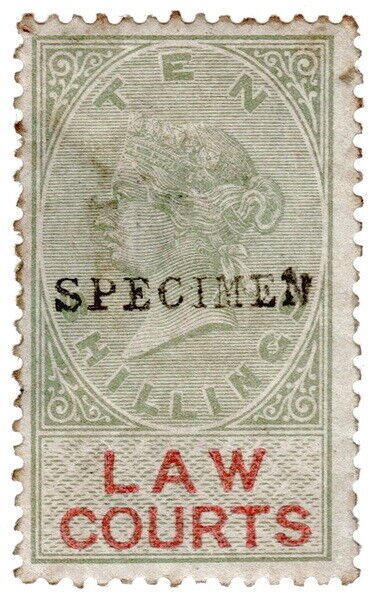 (I.B) QV Revenue : Law Courts (Scotland) 10/- (1882) specimen