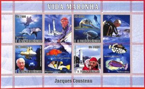 A4090 - SAO TOME & PRINCE - MISPERF ERROR: 2007, Jacques Cousteau,...-