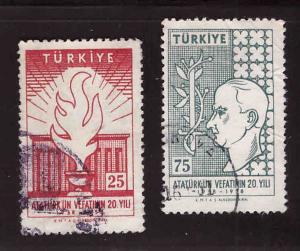 TURKEY Scott 1430-1431 Used stamp set